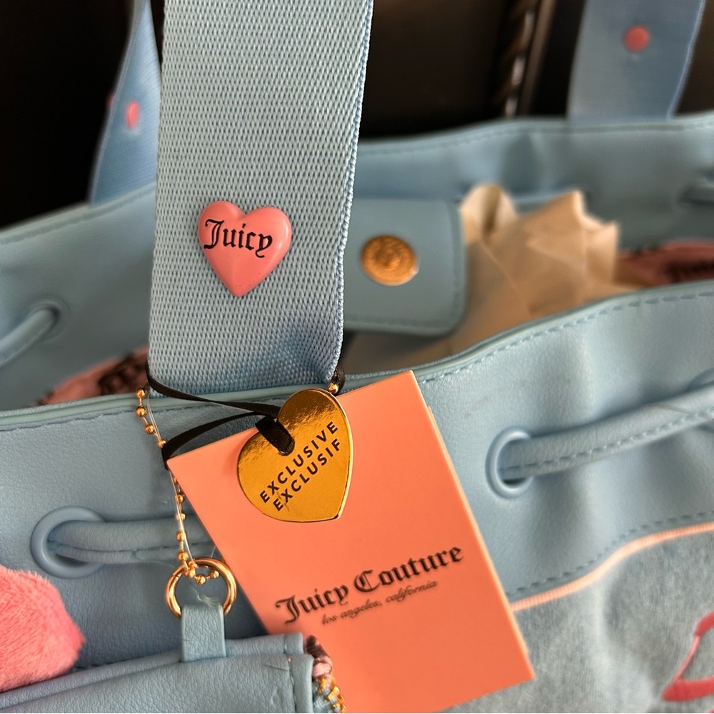 Juicy couture Retro Daydreamer Blue with strawberries Y2K - Picture 4 of 6
